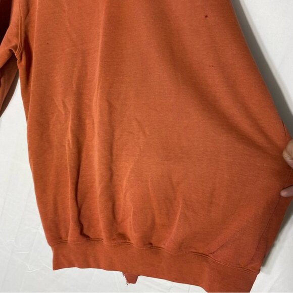 Carhartt Orange Heavily Distressed Pullover Hoodie M - Picture 15 of 16